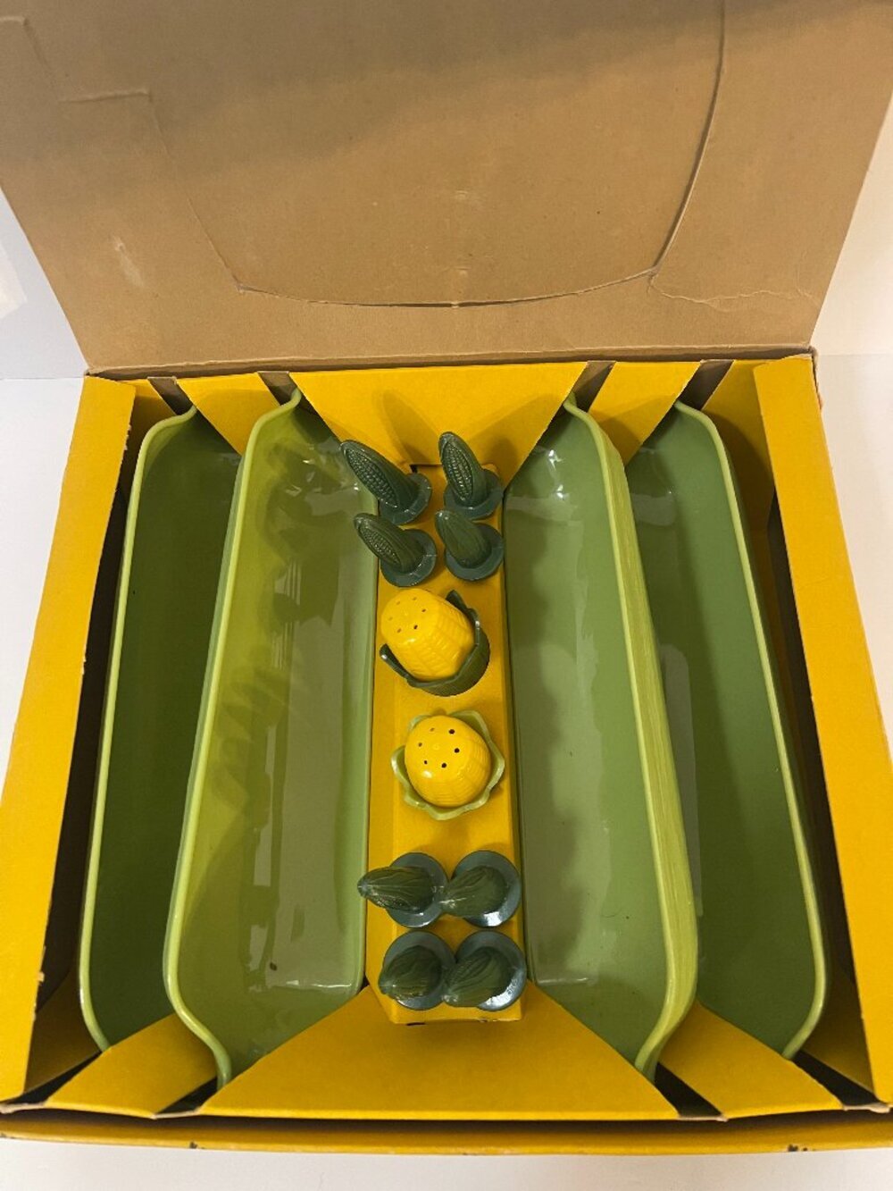 Vintage Sew-Rite Corn Servers Complete Boxed MCM Set